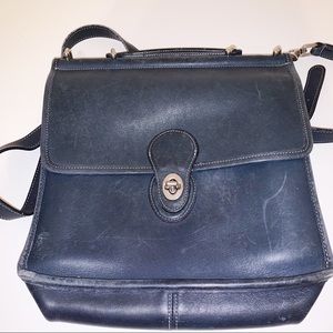 Coach Vintage Navy Blue Bag Willis